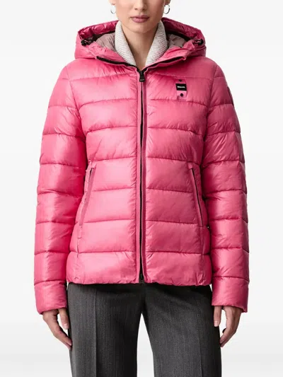 Blauer Caroll Hooded Quilted Puffer Jacket In Pink