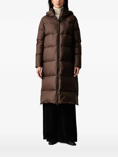 Blauer Celia Hooded Coat In Brown