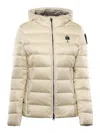 Blauer Charme Fitted Down Jacket In Neutral