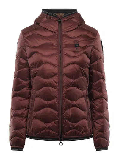 Blauer Camellia Wave Down Jacket In Brown