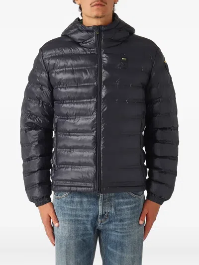 Blauer Charles Hooded Padded Jacket In Blue