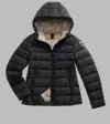 Blauer Flared Fit Water-repellent Quilted Down Jacket In Black