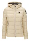 Blauer Charme Quilted Hooded Jacket In Metallic