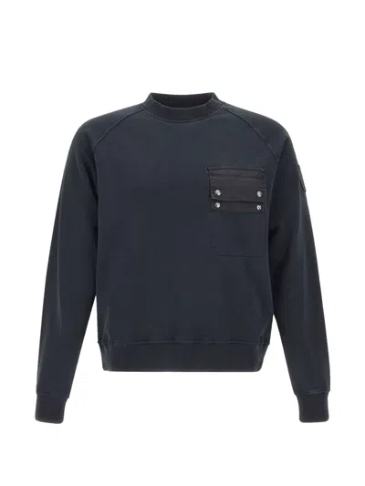Blauer Chest-pocket Raglan-sleeve Sweater In Blue
