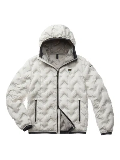 Blauer Chevron-quilted Hooded Jacket In White