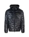 Blauer Trapuntato Basic Glossy Horizontal Quilted Jacket In Black