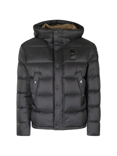 Blauer Clipper Hooded Padded Jacket In Black