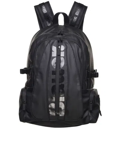 Blauer Coated Backpack In Black