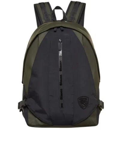 Blauer Coated Backpack In Black