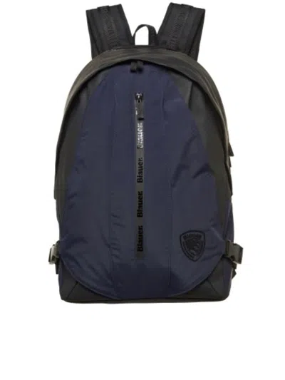 Blauer Coated Backpack In Blue