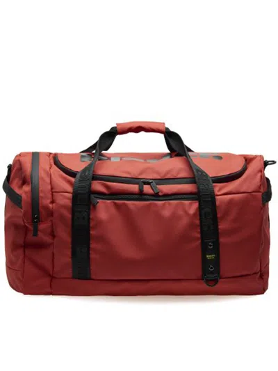 Blauer Coated Duffle Bag In Red