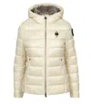 Blauer Charme Quilted Hooded Jacket In Neutral