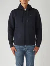 Blauer Colby Felpa In Neoprene Con Cappuccio Full-zip Sweatshirt In Blue