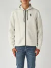 Blauer Colby Felpa In Neoprene Con Cappuccio Full-zip Sweatshirt In White