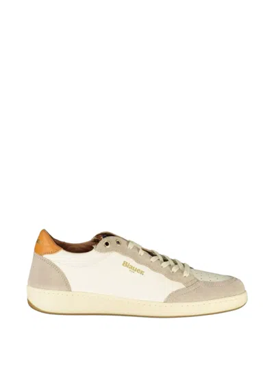 Blauer Colour-block Lace-up Sneakers In White