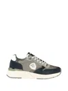 Blauer Colour-block Leather Sneakers In Gray