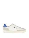 Blauer Colour-block Leather Sneakers In White