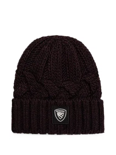 Blauer Corwin Cable-knit Beanie Hat In Brown