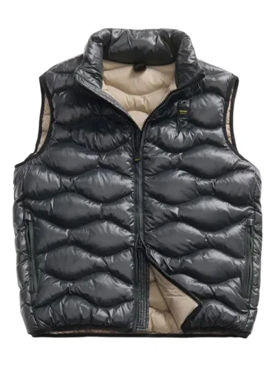 Blauer Danny Quilted Gilet In Gray