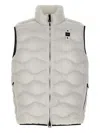 Blauer White Polyamide Sleveless Jacket In White
