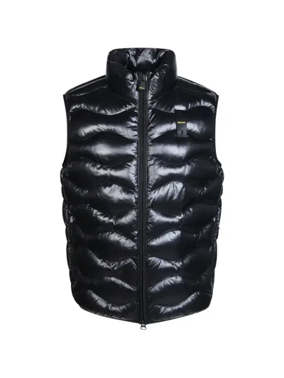 Blauer Danny Quilted High-neck Gilet In Black