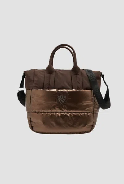 Blauer Dark Brown Unisex Quilted Bag In Other