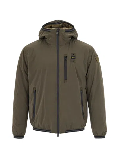 Blauer Devon Hooded Zip-up Jacket In Green