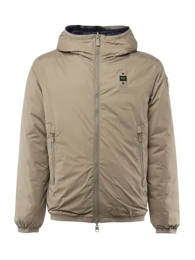 Blauer Donald Reversible Heat-sealed Jacket In Beige