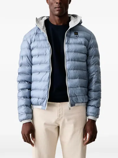 Blauer Donald Reversible Hooded Puffer Jacket In Blue