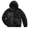 Blauer Down Jacket With Mixed Padding Albert In Black