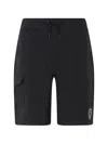 Blauer Drawstring Cargo Shorts In Black