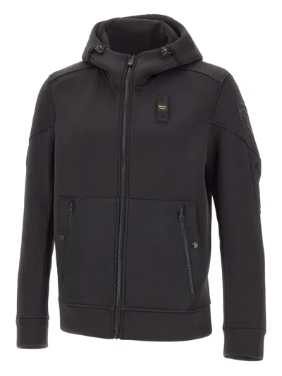 Blauer Drawstring Hood Zip Jacket In Brown