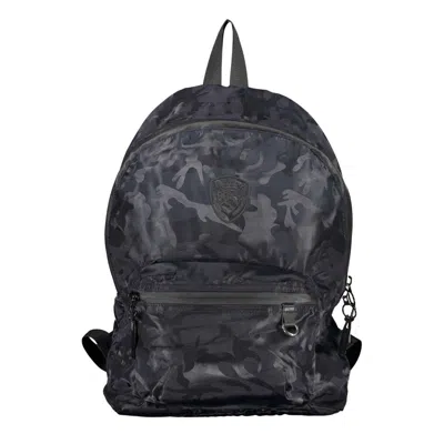 Blauer Elegant Urban Blue Backpack With Laptop Compartment In Black