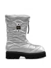 Blauer Elsie Quilted Zip Boots In Silver