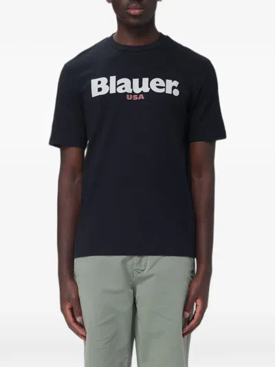 Blauer Ernst Logo-print T-shirt In Blue