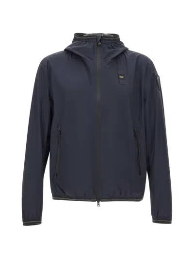 Blauer Farrin Hooded Windbreaker In Blue