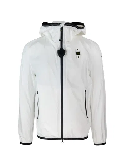 Blauer Farrin Zip-up Hooded Jacket In White