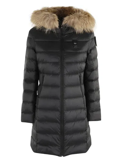 BLAUER FAUX-FUR TRIMMED QUILTED JACKET