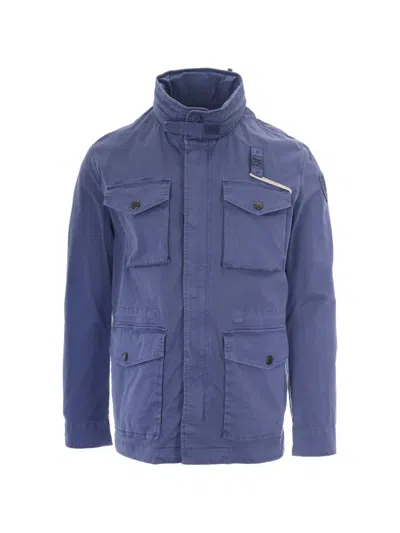Blauer Four-pocket High-neck Jacket In Blue
