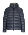 Blauer Padded Micro-rip Nylon Jacket With Adjustable Hood In Blue