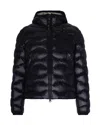 Blauer Bryant Hooded Quilted Jacket In Black