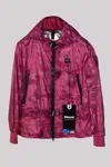 Blauer Giubbino In Nylon Ultra Light Camouflage Fucsia In Multicolore