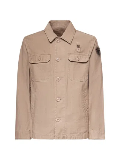 Blauer Goodale Logo-patch Jacket In Neutral