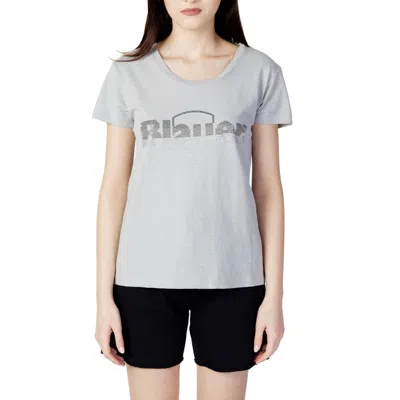 Blauer Cotton Tops & Women's T-shirt In Grey