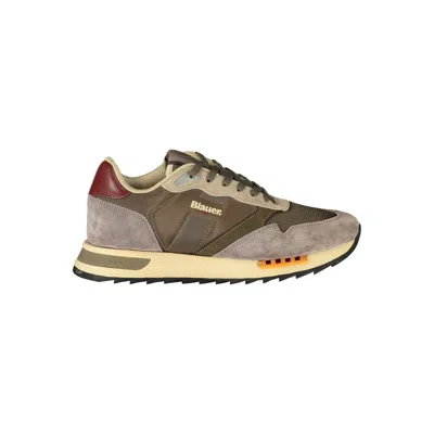 Blauer Green Polyester Athletic Sneakers In Animal Print