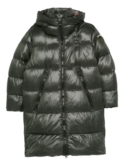 Blauer Hooded Padded Coat In Green