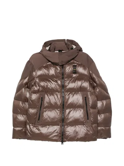 Blauer Hooded Padded Jacket In Brown