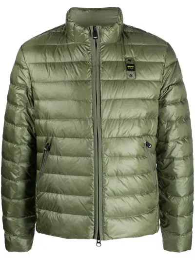 Blauer Hooded Padded Jacket In Green