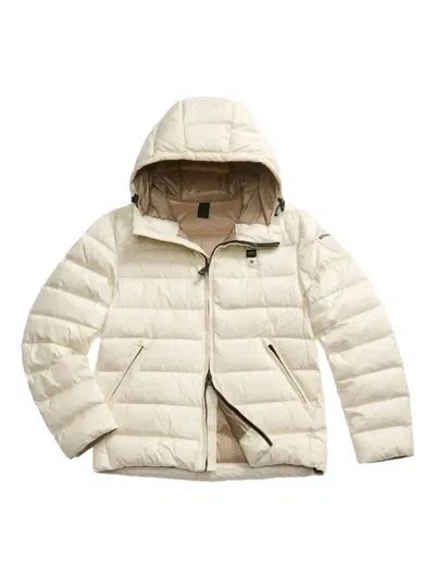 Blauer Hooded Padded Jacket In Neutral