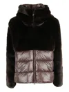 Blauer Textured Brown Short Coat In Black